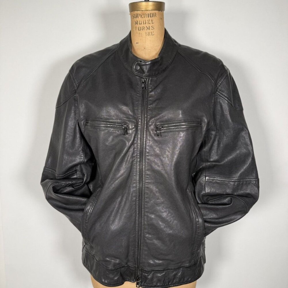 M0851 Lambskin Leather Moto Jacket
